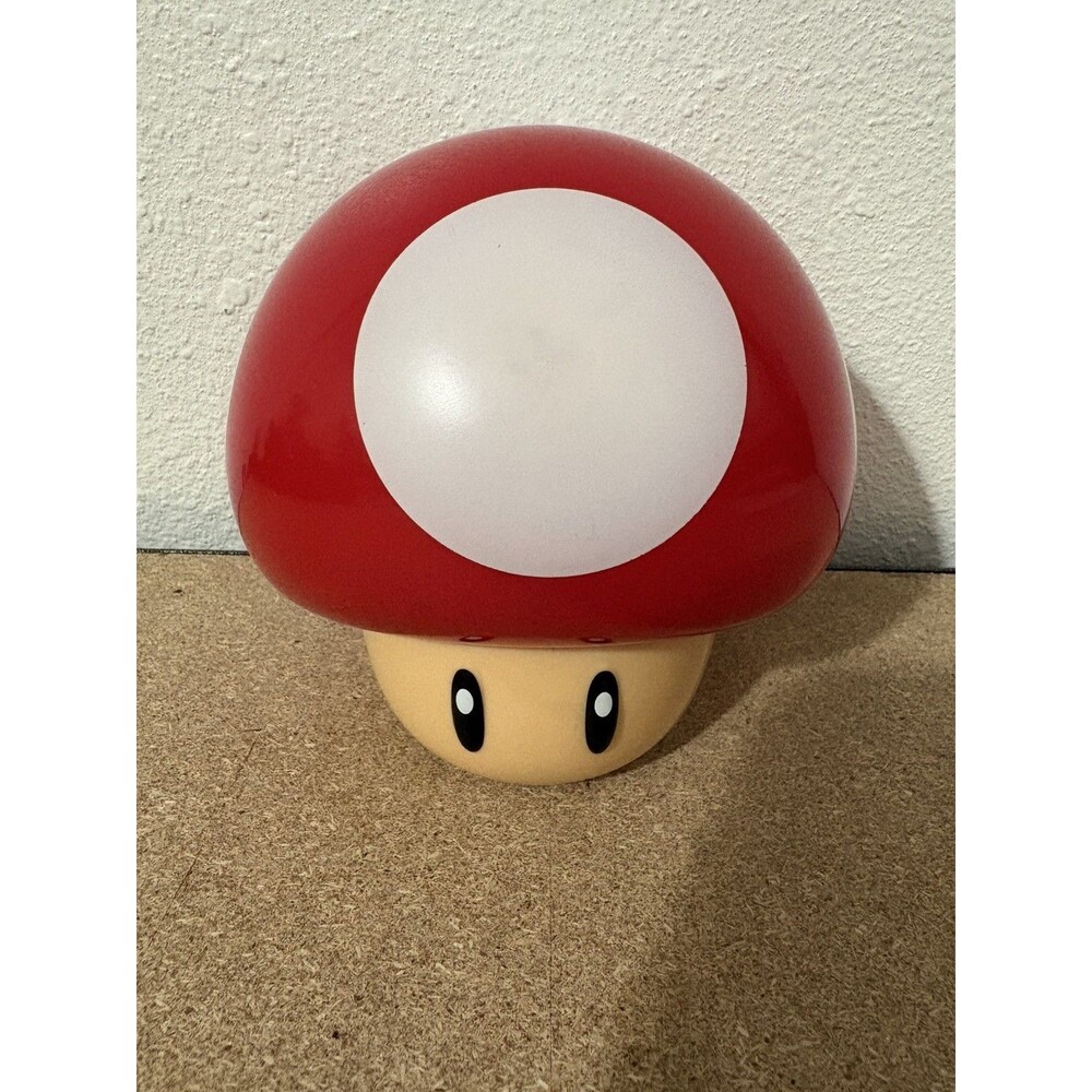 5" Super Mario Bros Mushroom Light Sound Night Mood Light Up Figure Tested